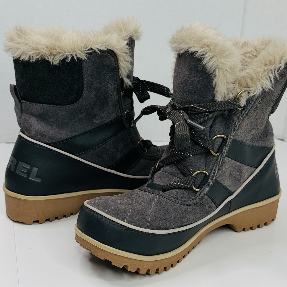 Sorel Tivoli II Waterproof Suede Fur Cuff Ankle Boot